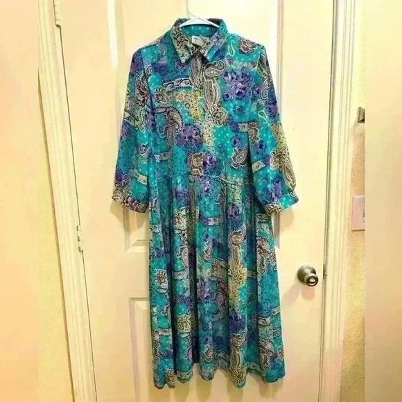 VTG 1970s Lady Carol Petites of New York Dress Size 14 - Picture 1 of 5